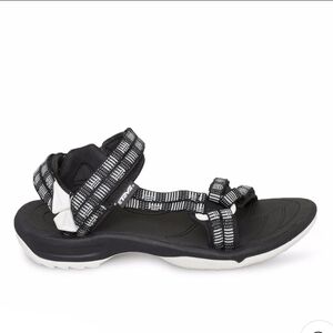 Teva Black and White Strappy Sandals